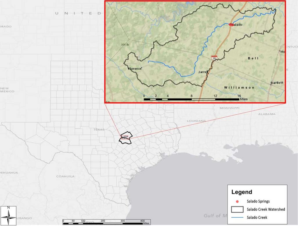 salado watershed map
